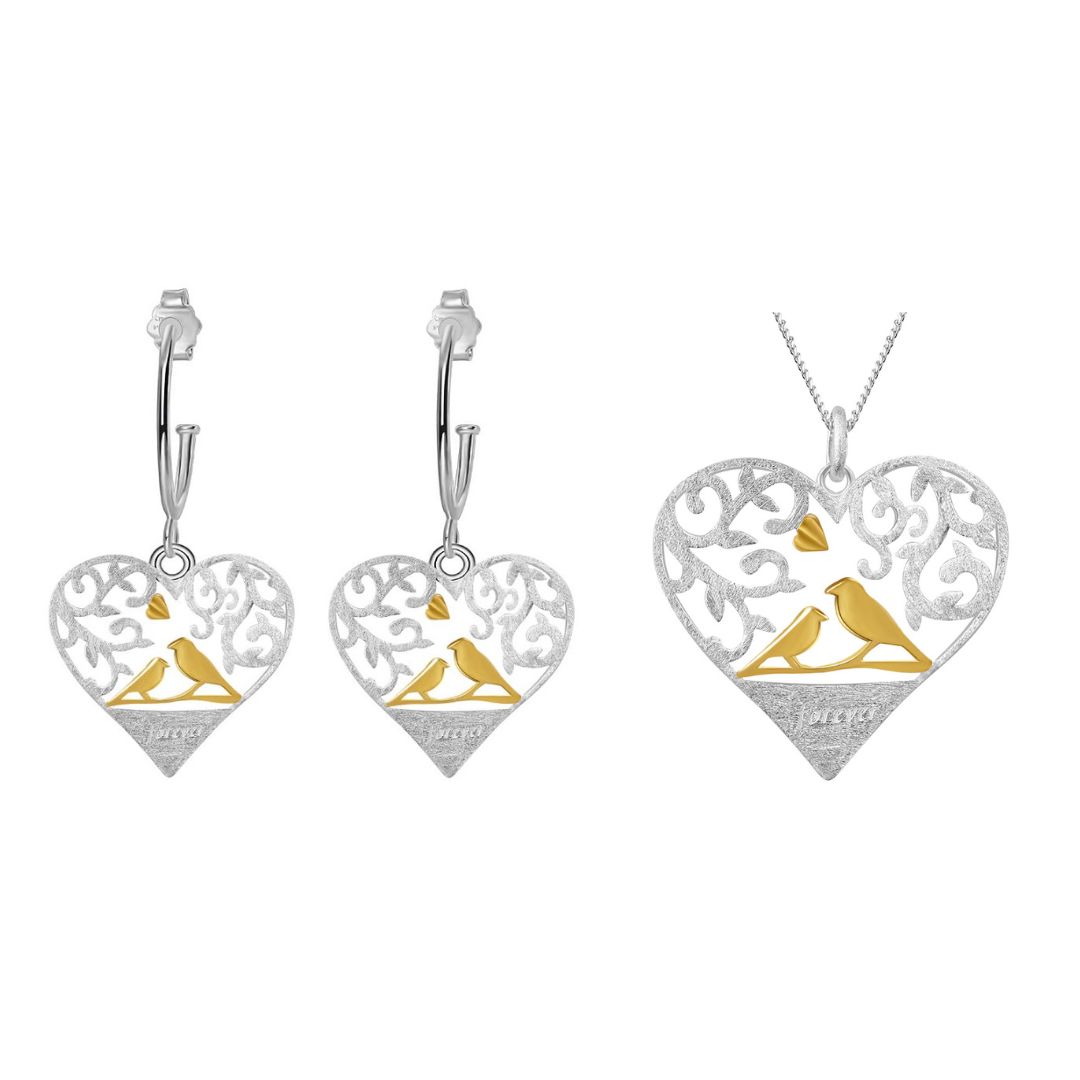 Heartfelt Love Pendant and Earrings Set