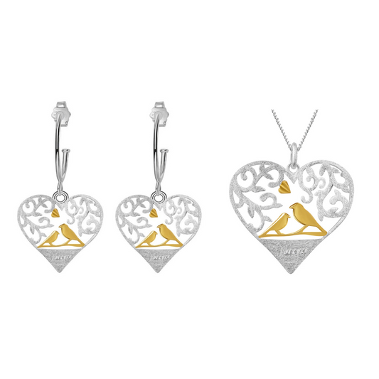 Heartfelt Love Pendant and Earrings Set