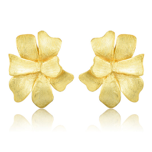Abstract Flower Stud Earrings