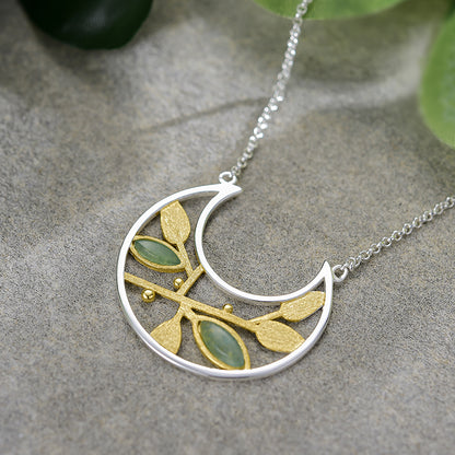 Crescent Moon Aventurine Necklace