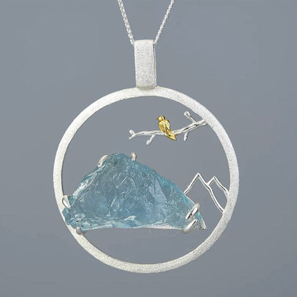 Aquamarine Mountain Pendent