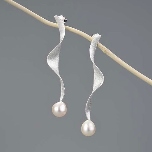 Elegant Spiral Drop Earrings