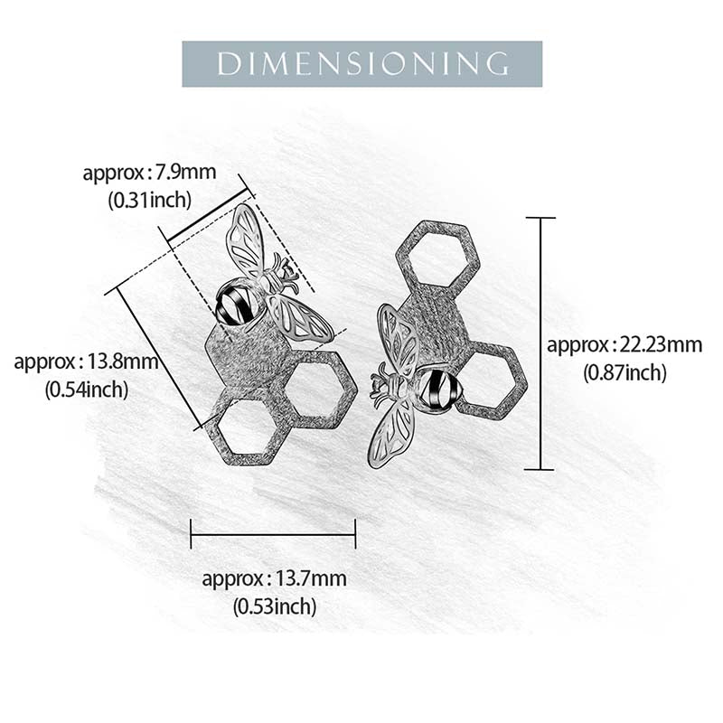 Bee and Honey Comb Earrings