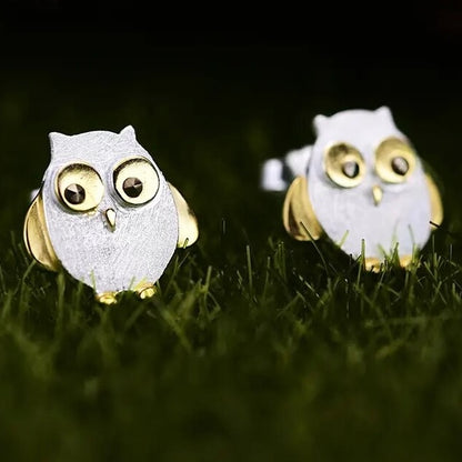 Little Owl Stud Earrings