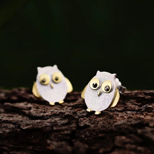 Little Owl Stud Earrings