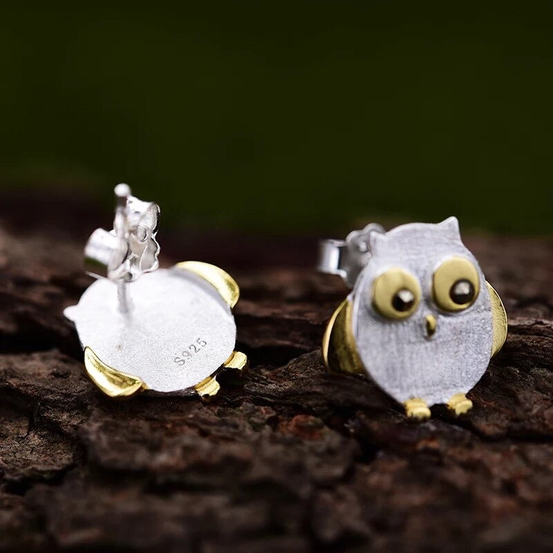 Little Owl Stud Earrings