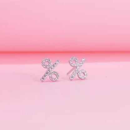 Little % Stud Earrings