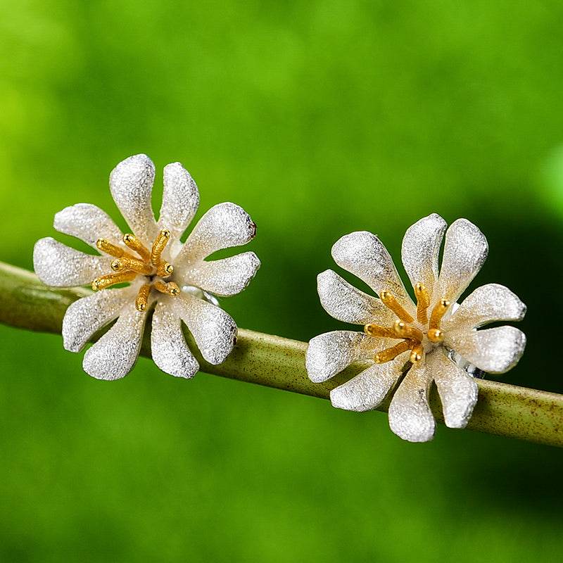 10 Petal Flower Earrings