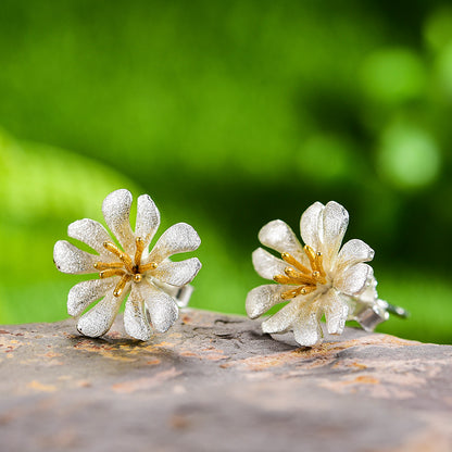 10 Petal Flower Earrings