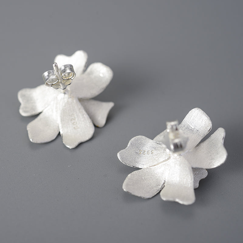 Abstract Flower Stud Earrings