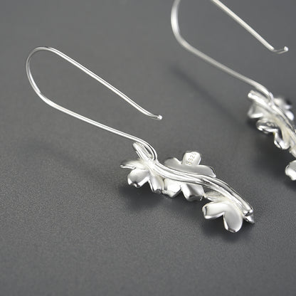 Triple Flower Dangle Earrings