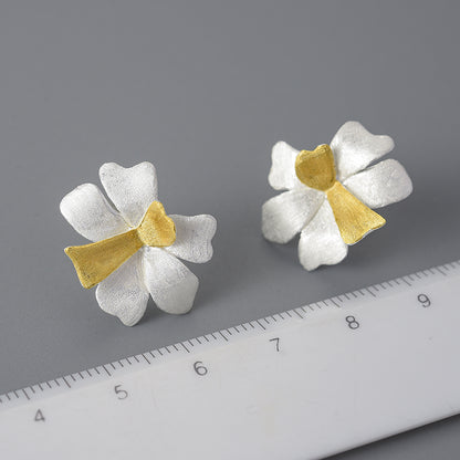 Abstract Flower Stud Earrings