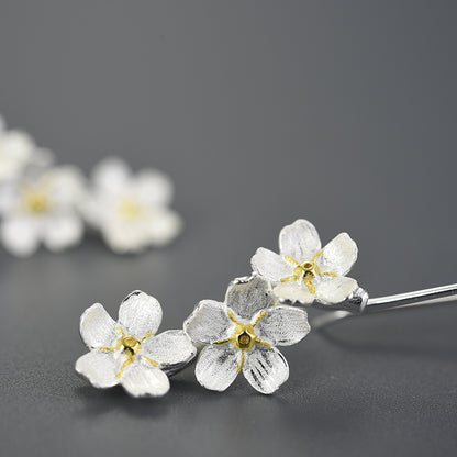 Triple Flower Dangle Earrings