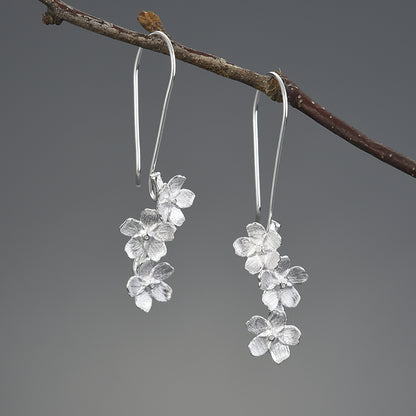 Triple Flower Dangle Earrings