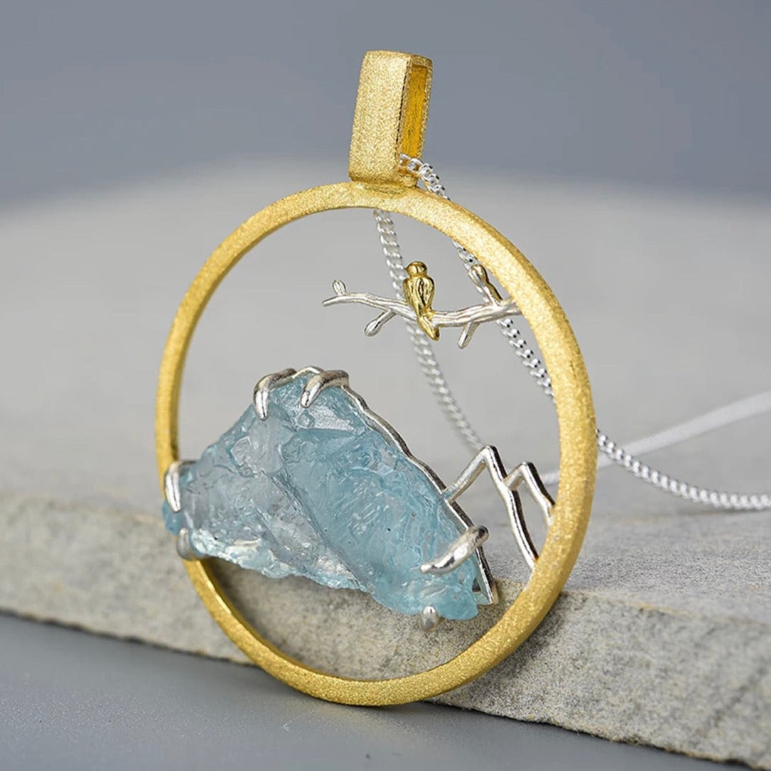 Aquamarine Mountain Pendent