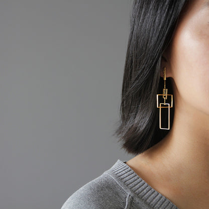 Geometric Rectangular Earrings