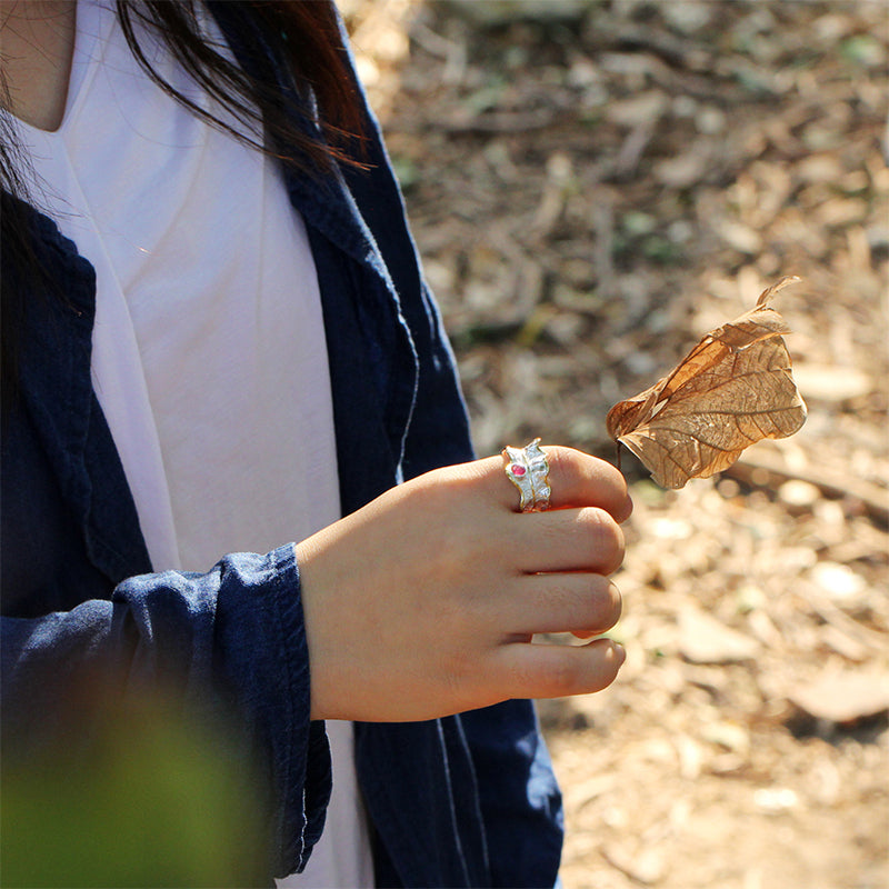 Tourmaline Leaf Ring