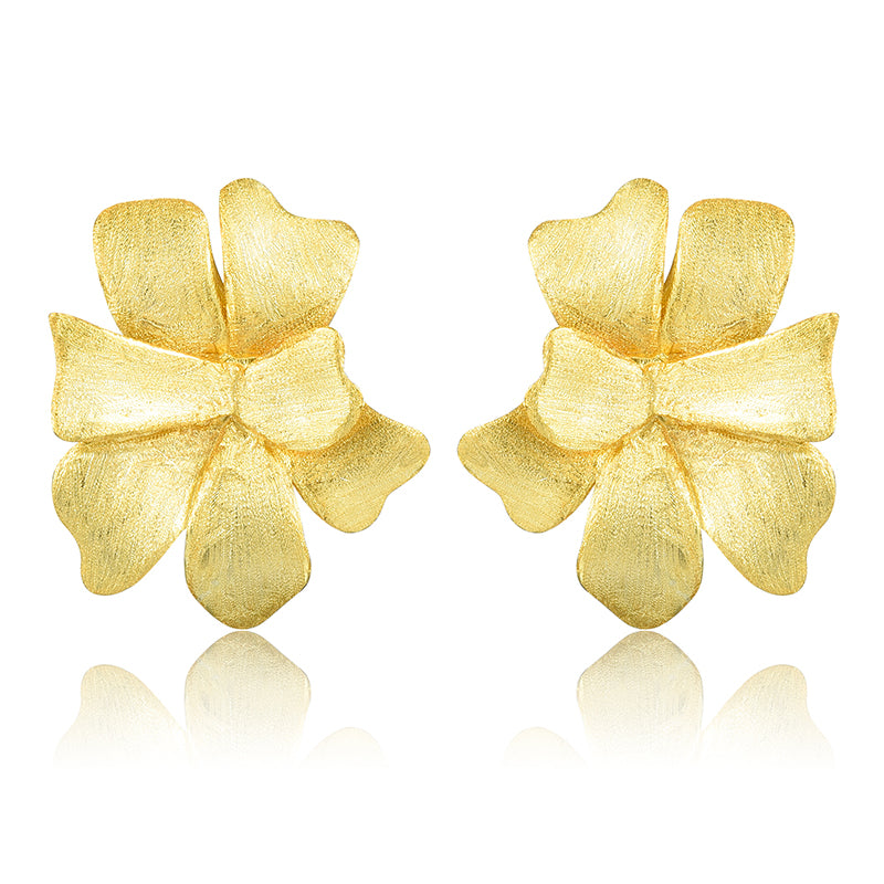 Abstract Flower Stud Earrings