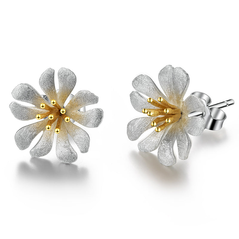 10 Petal Flower Earrings