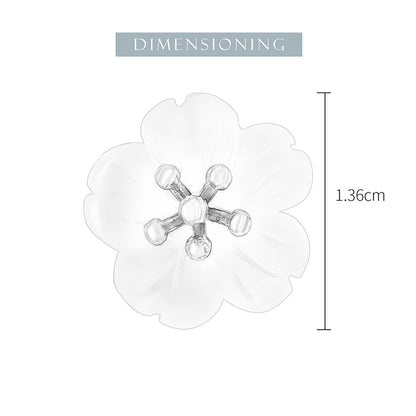 White Crystal Flower Earrings