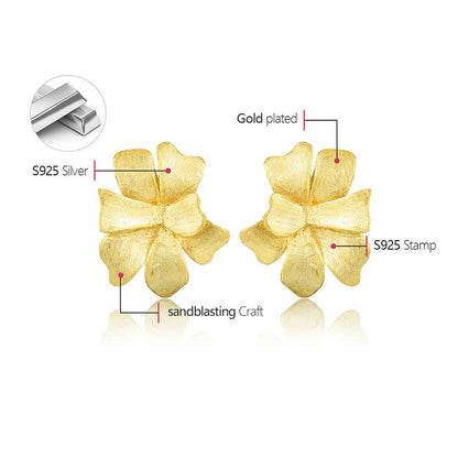 Abstract Flower Stud Earrings