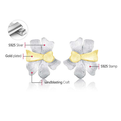 Abstract Flower Stud Earrings