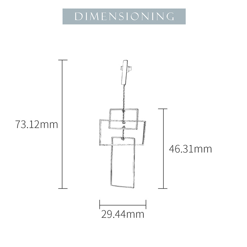 Geometric Rectangular Earrings