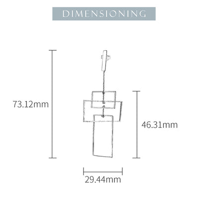 Geometric Rectangular Earrings