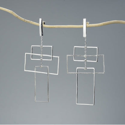 Geometric Rectangular Earrings