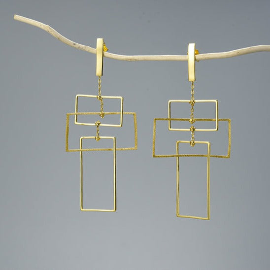 Geometric Rectangular Earrings