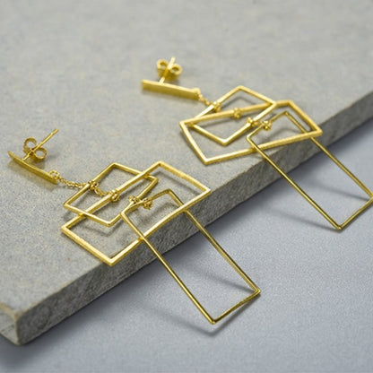 Geometric Rectangular Earrings