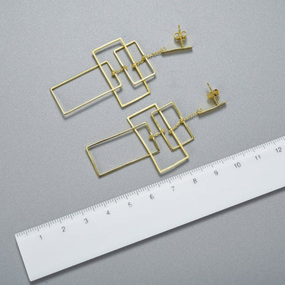 Geometric Rectangular Earrings