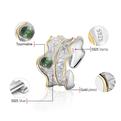 Tourmaline Leaf Ring