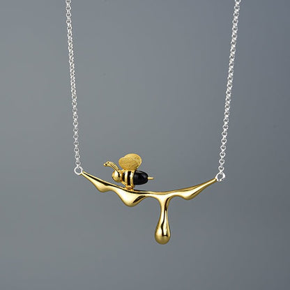 Honey and Bee Necklace