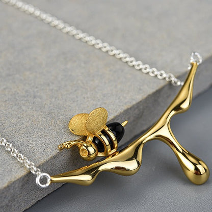 Honey and Bee Necklace