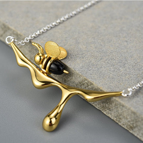 Honey and Bee Necklace - The Elements of Harmony