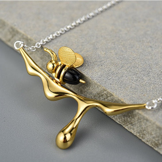 Honey and Bee Necklace