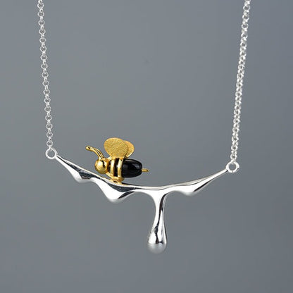 Honey and Bee Necklace