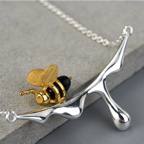 Honey and Bee Necklace - The Elements of Harmony