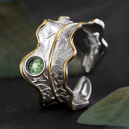 Tourmaline Leaf Ring