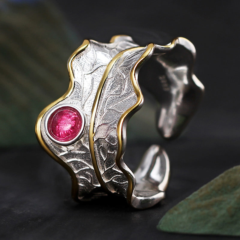 Tourmaline Leaf Ring