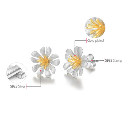 10 Petal Flower Earrings